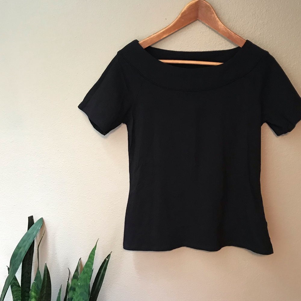 Elegant Boatneck Black Top frm Australia 🇦🇺 Sz10